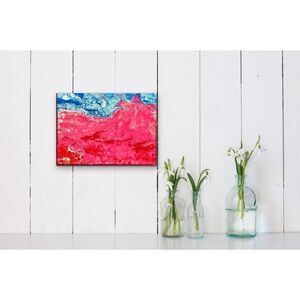 Bright, Abstract Wall Art, Small Pour Painting, Fluid Art Painting